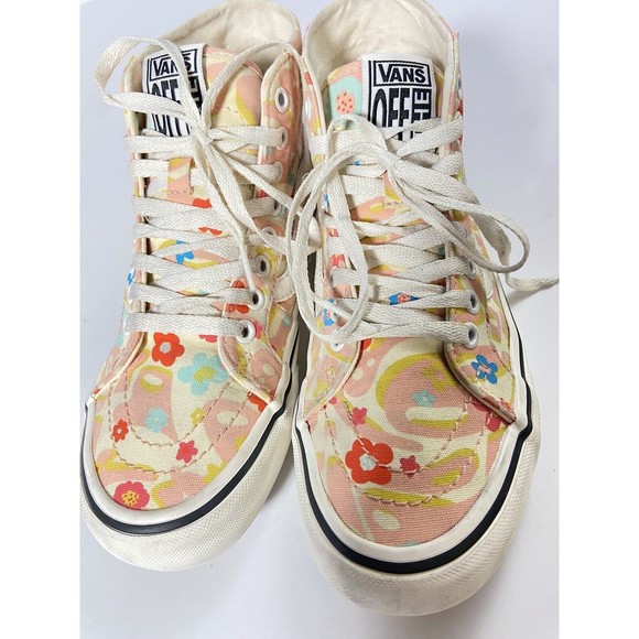 VANS Sk8-Hi Tapered Floral Women's Canvas Sneaker Skate Size 7 Eco Cush 500714 - Picture 6 of 14